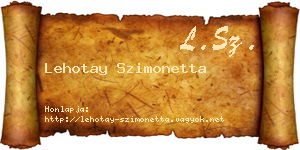 Lehotay Szimonetta névjegykártya